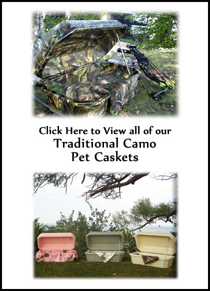 Traditional Camo Cat Caskets
