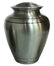 Provincial Pewter Brass Urn