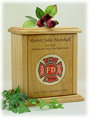 Wood Fireman Urn - Natural