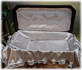 Deluxe Black and Silver Pet Casket